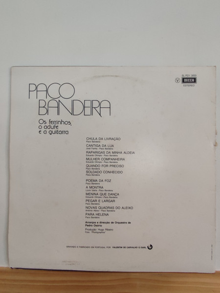 Paco Bandeira - Os Ferrinhos, O Adufe E A Guitarra | Decca (SLPDY 3003) - 2