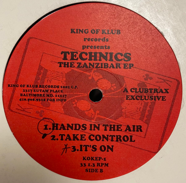 DJ Technics - The Zanzibar EP | King Of Klub (KOKEP-1) - 3