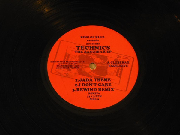 DJ Technics - The Zanzibar EP | King Of Klub (KOKEP-1) - main