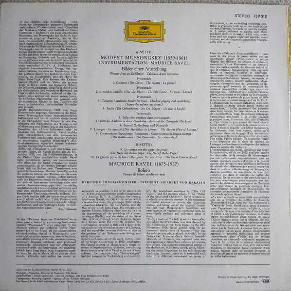 Maurice Ravel / Modest Mussorgsky - Maurice Ravel – Berliner Philharmoniker · Herbert von Karajan - Bolero / Tableaux D'une Exposition (Bilder Einer Ausstellung · Pictures At An Exhibition) | Deutsche Grammophon (139 010) - 2 Maurice Ravel / Modest Mussorgsky - Maurice Ravel – Berliner Philharmoniker · Herbert von Karajan - Bolero / Tableaux D'une Exposition (Bilder Einer Ausstellung · Pictures At An Exhibition) | Deutsche Grammophon (139 010) - 2