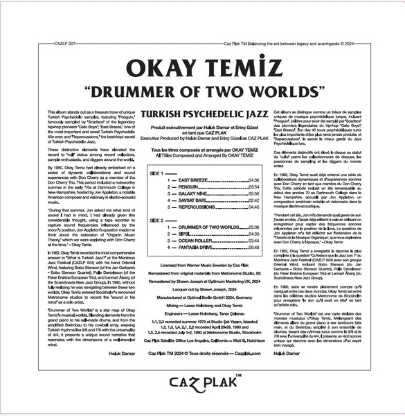 Okay Temiz - Drummer Of Two Worlds | CAZ PLAK (CAZLP007) - 2