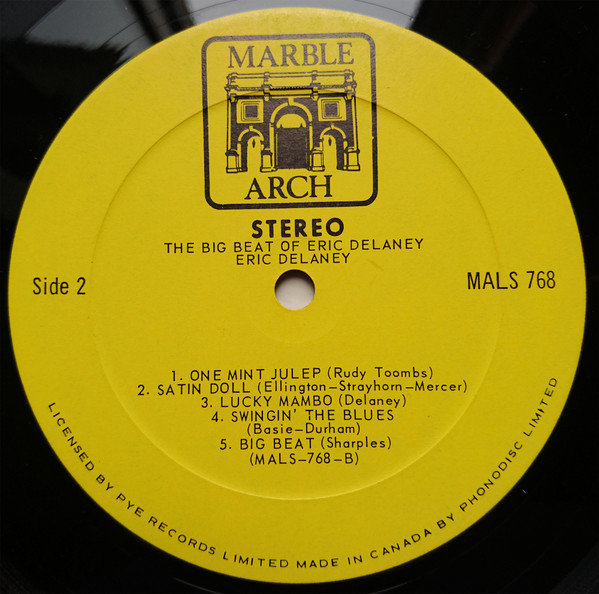 Eric Delaney - The Big Beat Of Eric Delaney [Vinyl] | Marble Arch (MALS 768) - 2
