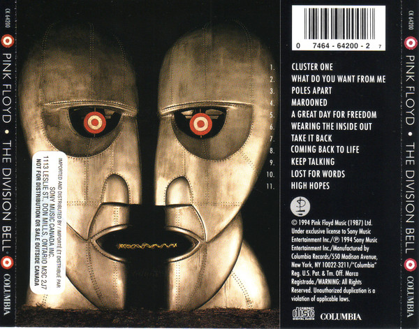 Pink Floyd - The Division Bell [CD] | Columbia (CK 64200) - 2