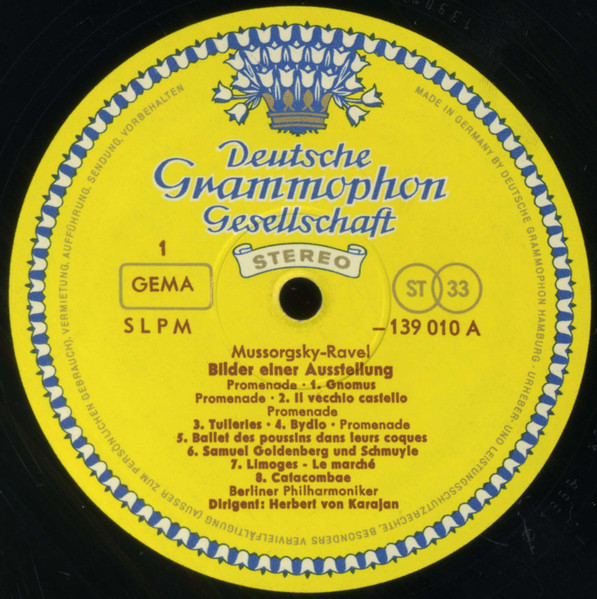 Maurice Ravel / Modest Mussorgsky - Berliner Philharmoniker , Herbert von Karajan - Bolero / Tableaux D'une Exposition = Bilder Einer Ausstellung = Pictures At An Exhibition | Deutsche Grammophon (139 010 SLPM) - 3 Maurice Ravel / Modest Mussorgsky - Berliner Philharmoniker , Herbert von Karajan - Bolero / Tableaux D'une Exposition = Bilder Einer Ausstellung = Pictures At An Exhibition | Deutsche Grammophon (139 010 SLPM) - 3