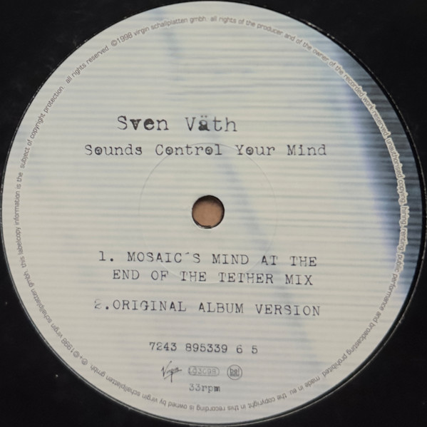 Sven Väth - Sounds Control Your Mind | Virgin (7243 8 953396 5) - 3