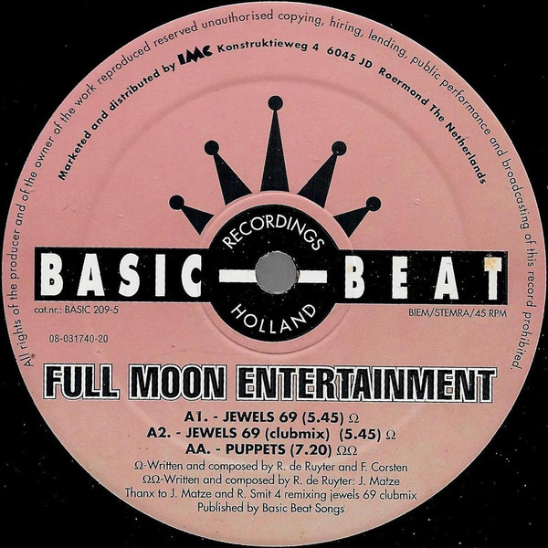 Full Moon Entertainment - Jewels 69 | Basic Beat Recordings (BASIC 209-5)