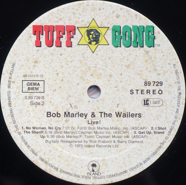 Bob Marley & The Wailers - Live! | Tuff Gong (89 729) - 4