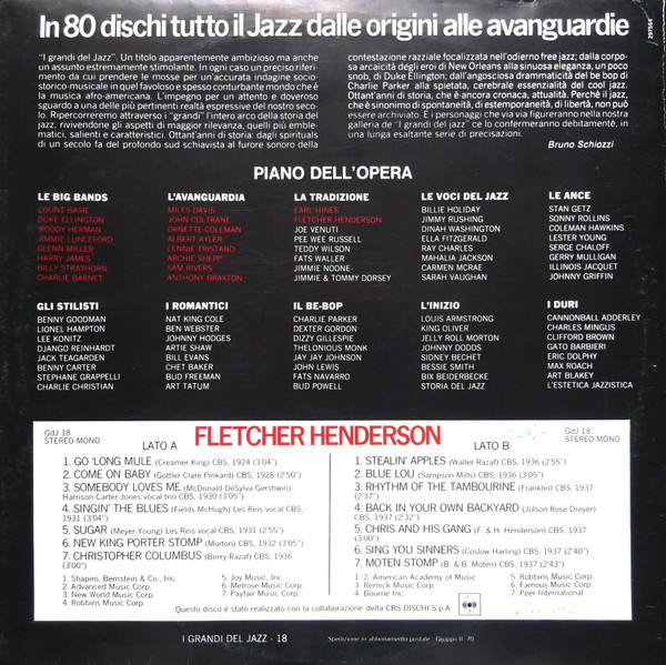 Fletcher Henderson - Fletcher Henderson | Fabbri Editori (GdJ 18) - main Fletcher Henderson - Fletcher Henderson | Fabbri Editori (GdJ 18) - main