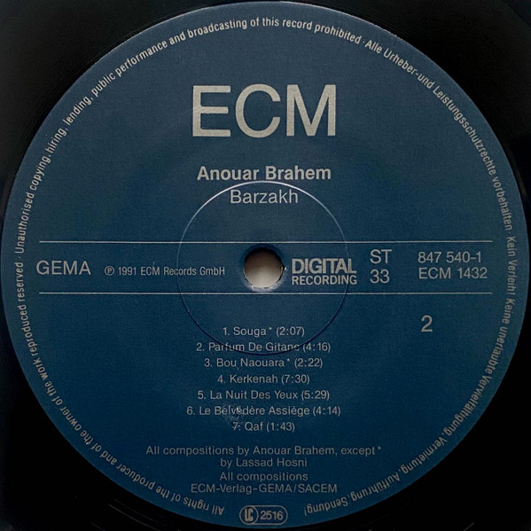 Anouar Brahem - Barzakh | ECM Records (ECM 1432) - 4 Anouar Brahem - Barzakh | ECM Records (ECM 1432) - 4