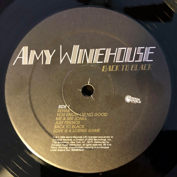 Amy Winehouse - Back To Black [Vinyl] | Universal Republic Records (B0008994-01) - 3