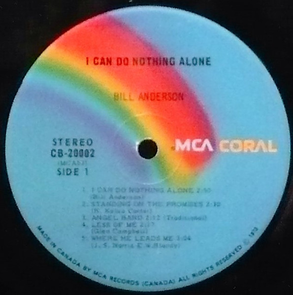 Bill Anderson - I Can Do Nothing Alone | MCA Coral (CB-20002) - 2