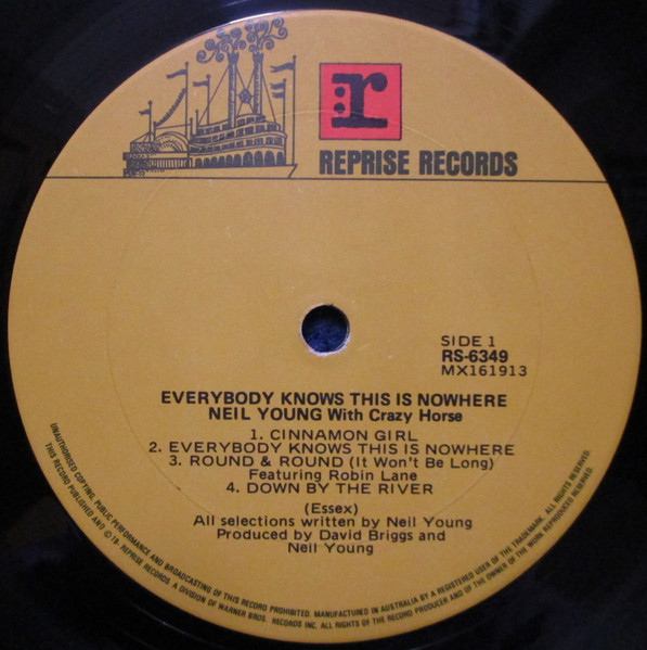 Neil Young With Crazy Horse - Everybody Knows This Is Nowhere | Reprise Records (RS 6349) - 2