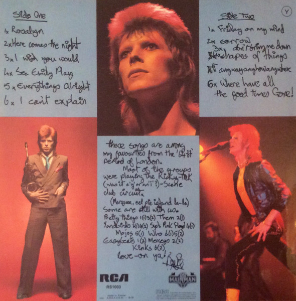 David Bowie - Pinups | RCA Victor (RS1003) - 2