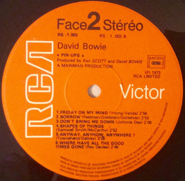 David Bowie - Pinups | RCA Victor (RS1003) - 4