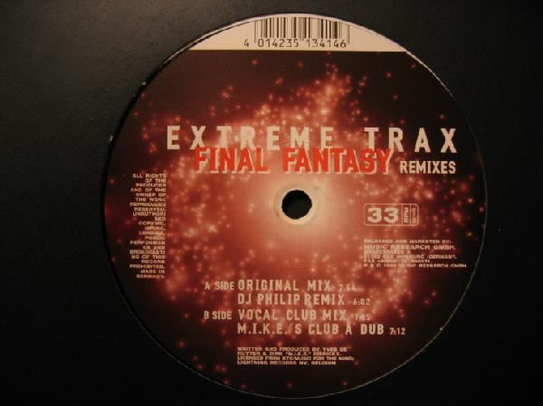 Extreme Trax - Final Fantasy (Remixes) | Bonzai Trance Germany (BONZAI TR 003-12) - main
