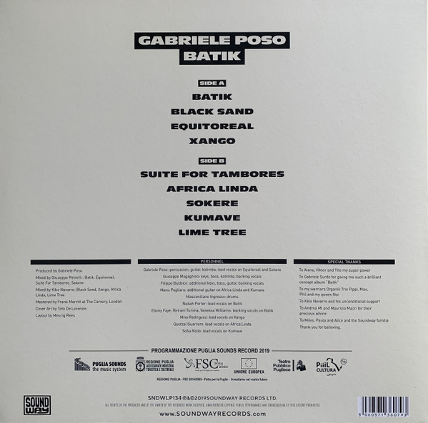 Gabriele Poso - Batik | Soundway (SNDWLP134) - 2 Gabriele Poso - Batik | Soundway (SNDWLP134) - 2