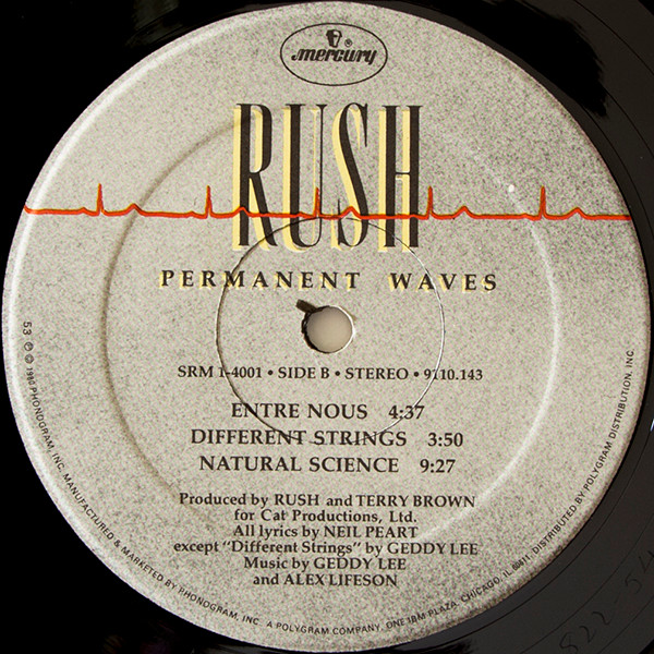 Rush - Permanent Waves | Mercury (SRM 1-4001) - 4
