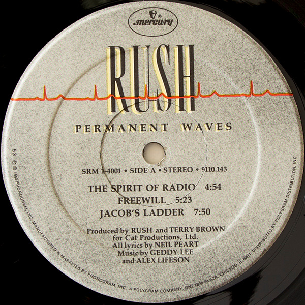 Rush - Permanent Waves | Mercury (SRM 1-4001) - 3