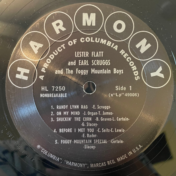 Flatt & Scruggs With The Foggy Mountain Boys - Flatt And Scruggs With The Foggy Mountain Boys | Harmony (HL 7250) - 3