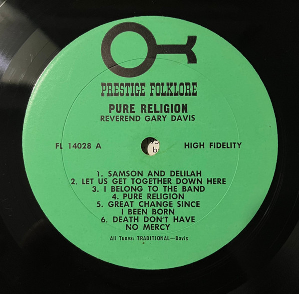 Rev. Gary Davis - Pure Religion! | Prestige Folklore (FL 14028) - 3 Rev. Gary Davis - Pure Religion! | Prestige Folklore (FL 14028) - 3