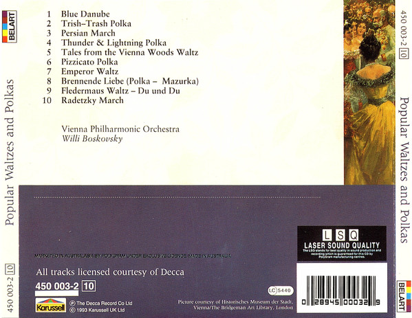 Johann Strauss Jr. - Popular Waltzes & Polkas | Belart (450 003-2) - 2