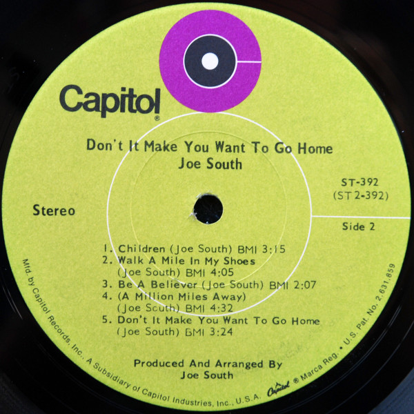 Joe South - Don't It Make You Want To Go Home | Capitol Records (ST-392) - 4 Joe South - Don't It Make You Want To Go Home | Capitol Records (ST-392) - 4