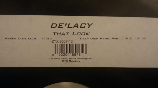 De'Lacy - That Look | ZYX Music (ZYX 8507-12) - 3