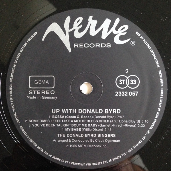 Donald Byrd - Up With Donald Byrd | Verve Records (2332 057) - 2 Donald Byrd - Up With Donald Byrd | Verve Records (2332 057) - 2
