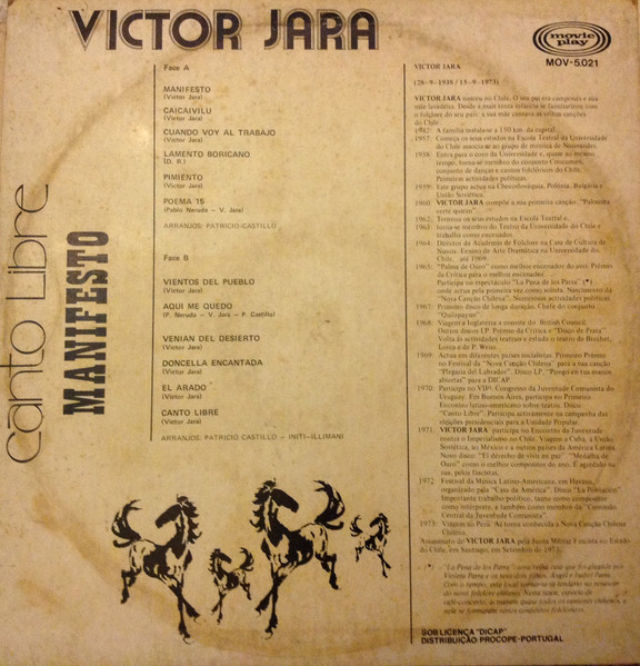 Victor Jara - Presente | Movieplay (MOV-5021) - 2 Victor Jara - Presente | Movieplay (MOV-5021) - 2