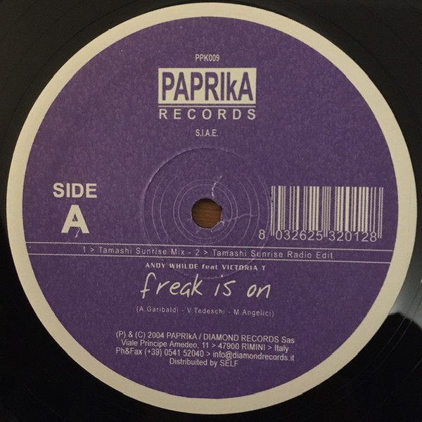 Andy Whilde Featuring Victoria T - Freak Is On | Paprika (PPK009) - 2