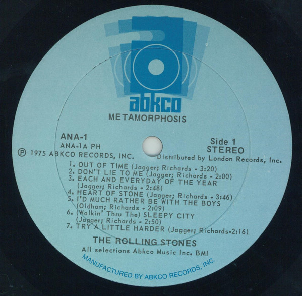 The Rolling Stones - Metamorphosis | ABKCO (ANA-1) - 3 The Rolling Stones - Metamorphosis | ABKCO (ANA-1) - 3