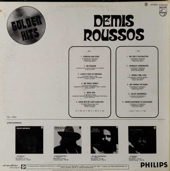 Demis Roussos - Golden Hits [Vinyl] | Philips (9120 034) - 2