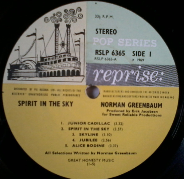 Norman Greenbaum - Spirit In The Sky | Reprise Records (RSLP 6365) - 3