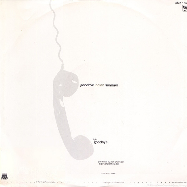 Language - Goodbye Indian Summer | A&M Records (AMX 187) - 2