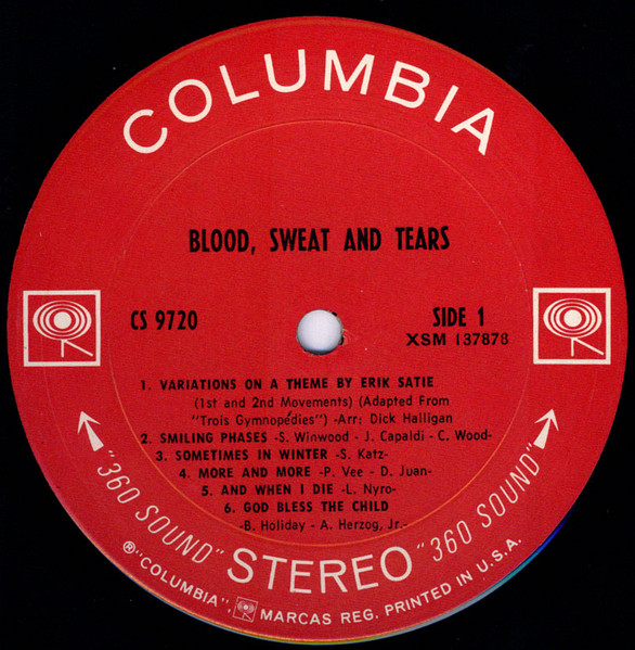 Blood, Sweat And Tears - Blood, Sweat And Tears | Columbia (CS 9720) - 4 Blood, Sweat And Tears - Blood, Sweat And Tears | Columbia (CS 9720) - 4