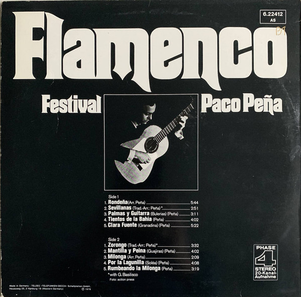 Paco Peña - Flamenco Festival | Decca (6.22412 AS) - 2