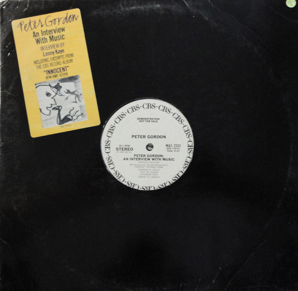 Peter Gordon - An Interview With Music | CBS (MAS 2335) - main