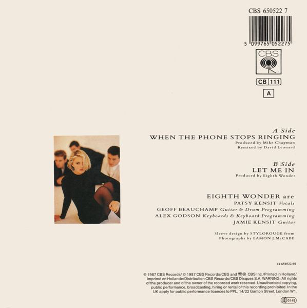 Eighth Wonder - When The Phone Stops Ringing | CBS (CBS 650522 7) - 2