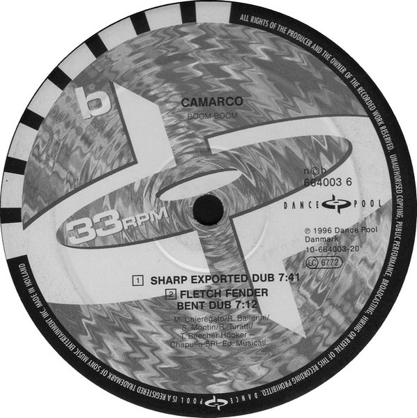 Camarco - I Promise Myself / Boom Boom | Dance Pool (664003 6) - 2