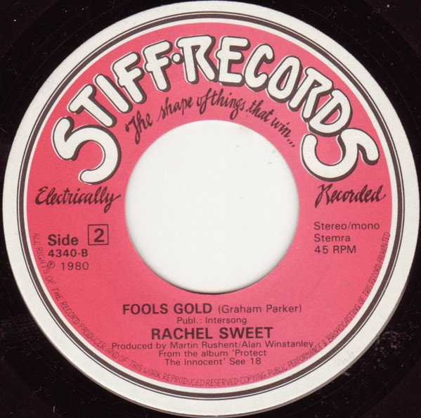 Rachel Sweet - Jealous | Stiff Records (4340) - 4