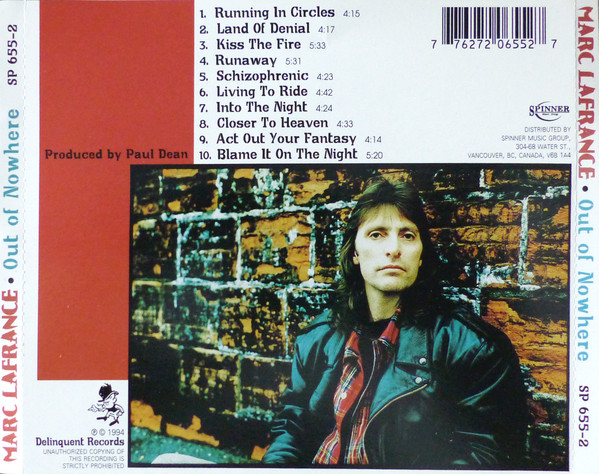 Marc LaFrance - Out Of Nowhere | Spinner Music Group (SP 655-2) - 2