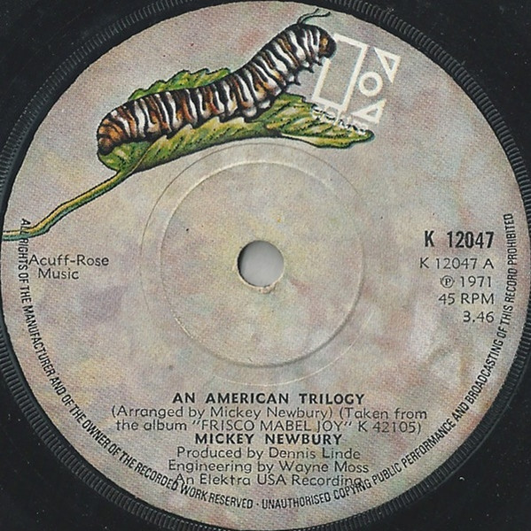 Mickey Newbury - An American Trilogy | Elektra (K 12047) - main