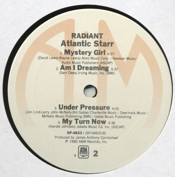 Atlantic Starr - Radiant | A&M Records (SP-4833) - 3 Atlantic Starr - Radiant | A&M Records (SP-4833) - 3