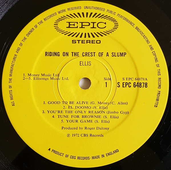 Ellis - Riding On The Crest Of A Slump | Epic (EPC 64878) - 4
