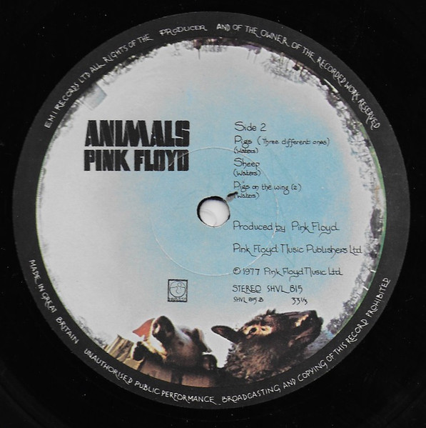 Pink Floyd - Animals | Harvest (SHVL 815) - 4