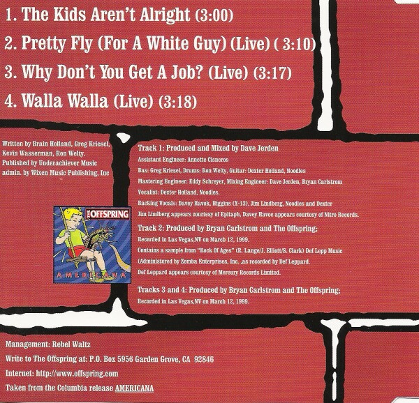 The Offspring - The Kids Aren't Alright | Columbia (COL 667541 2) - 4