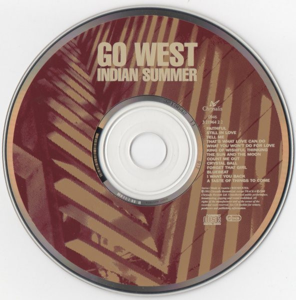 Go West - Indian Summer | Chrysalis (CDCHR 1964) - 3