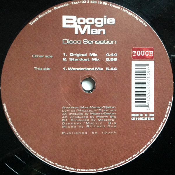 Boogie Man - Disco Sensation | Touch Records (5413339-97106) - 2 Boogie Man - Disco Sensation | Touch Records (5413339-97106) - 2