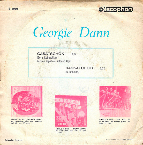 Georgie Dann - Casatschok / Raskatchoff | Discophon (S-5059) - 2