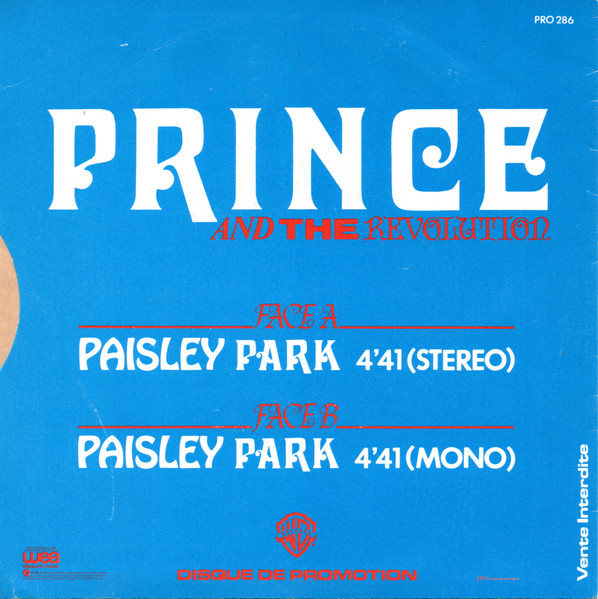 Prince And The Revolution - Paisley Park | Warner Bros. Records (PRO 286) - 2 Prince And The Revolution - Paisley Park | Warner Bros. Records (PRO 286) - 2